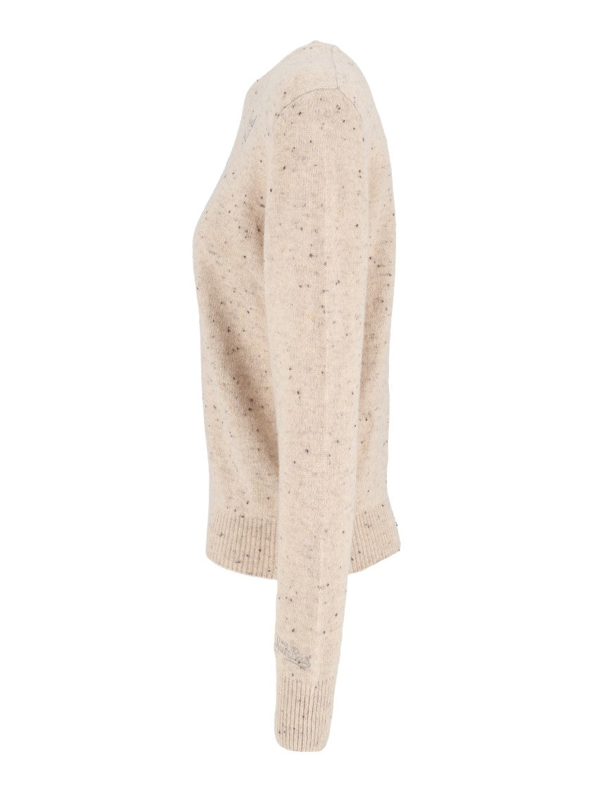 Mc2 Saint Barth Poodle-Embroidered Alpaca Blend Crewneck Sweater
