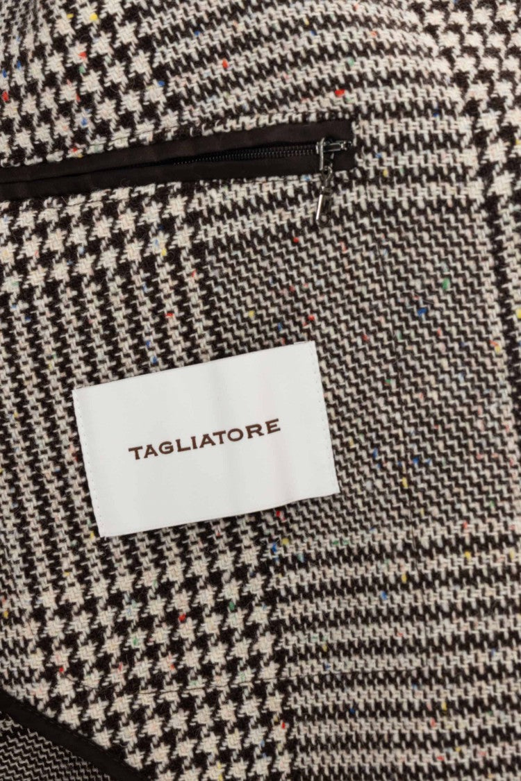 Tagliatore Salt & Pepper Prince Of Wales Coat