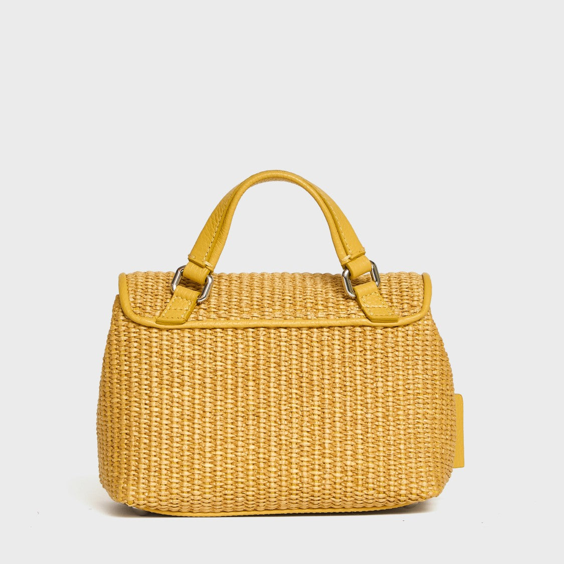 Zanellato Nikel Raffia Baby Postina Handbag