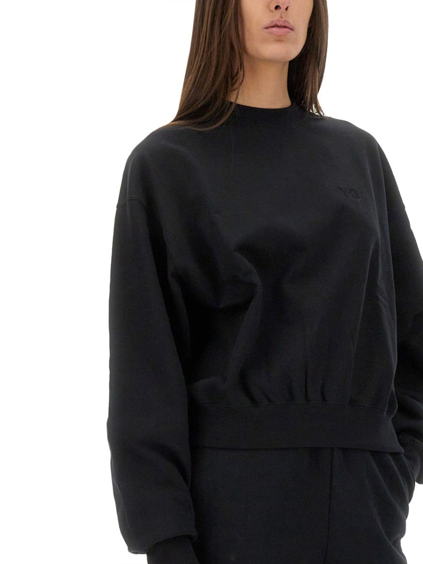 Y-3 Relaxed Fit Cotton Sweatshirt With Subtle Logo