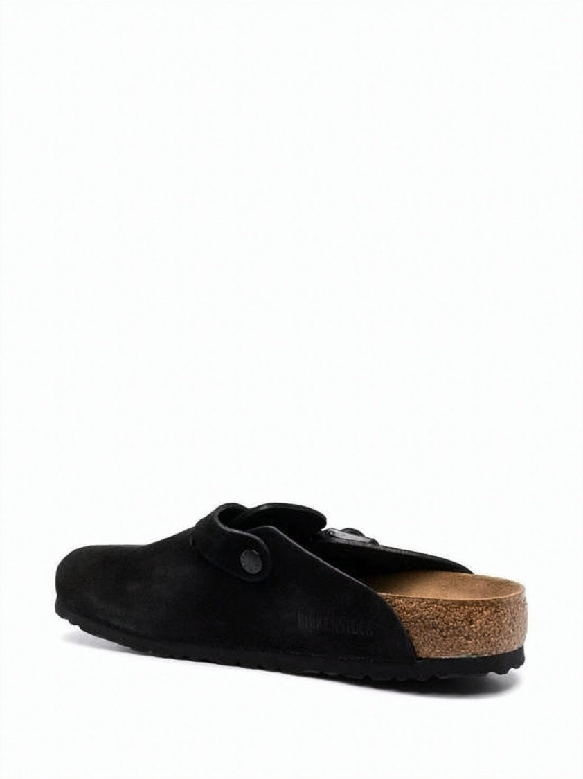 Birkenstock Closed-Toe Mule Slipper With Adjustable Buckle And Suede Upper