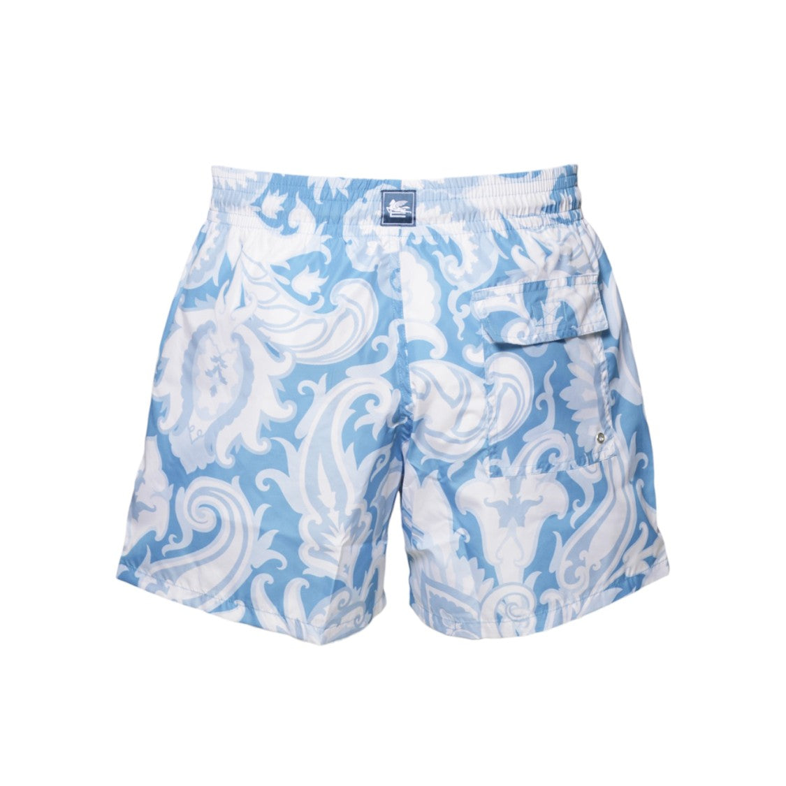 Etro Beach Bermuda Shorts Print Floral Light Blue