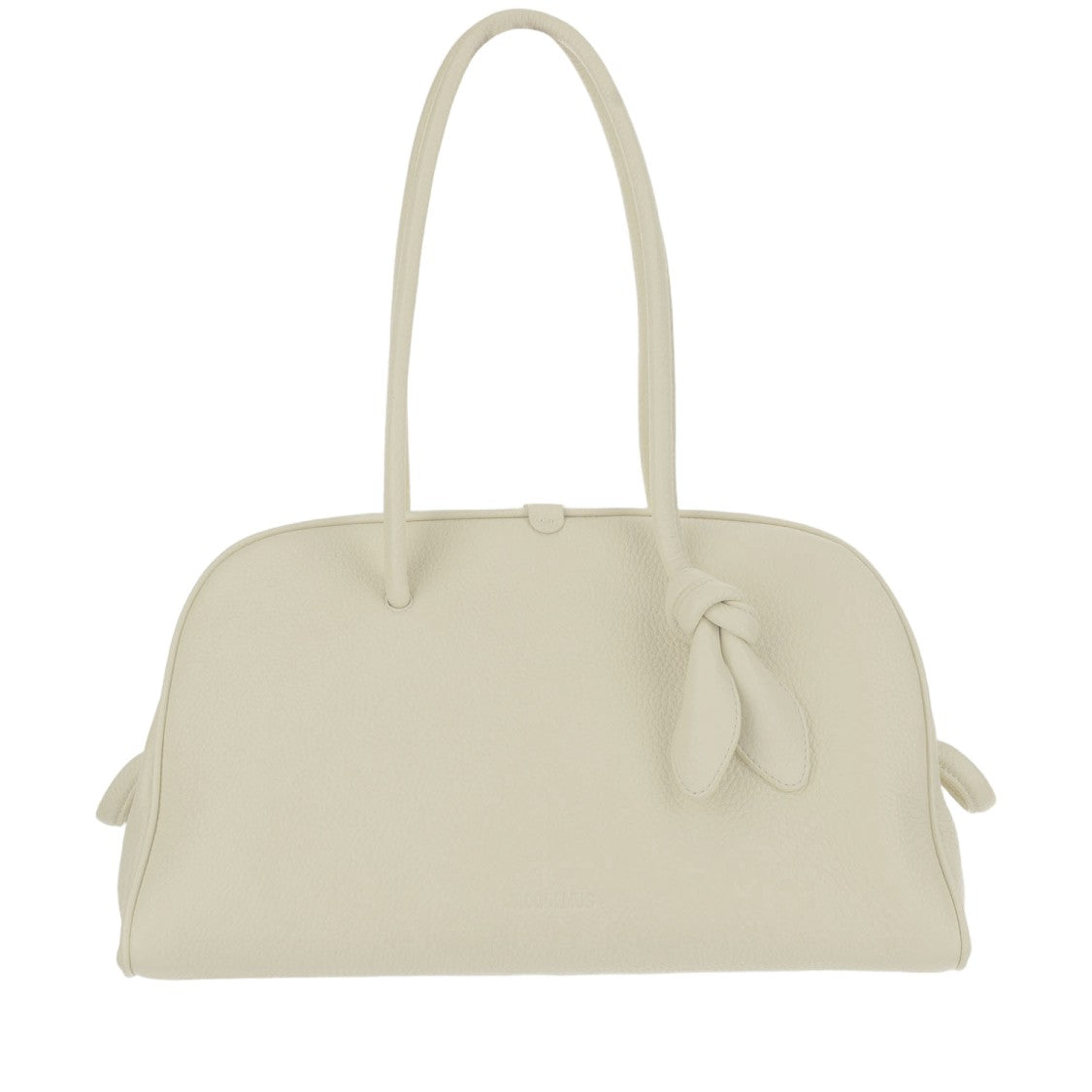 Jacquemus Ivory Textured Calfskin Leather Tourism Bag