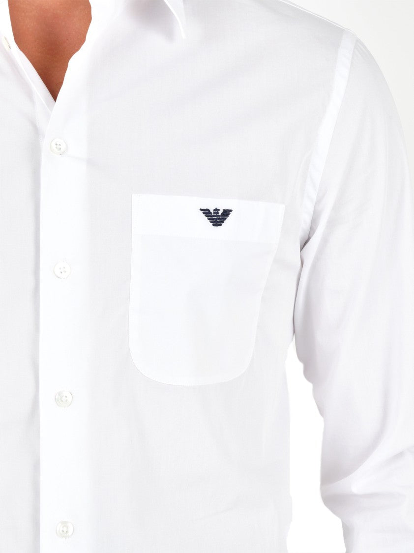 Emporio Armani Tailored White Long-Sleeve Shirt