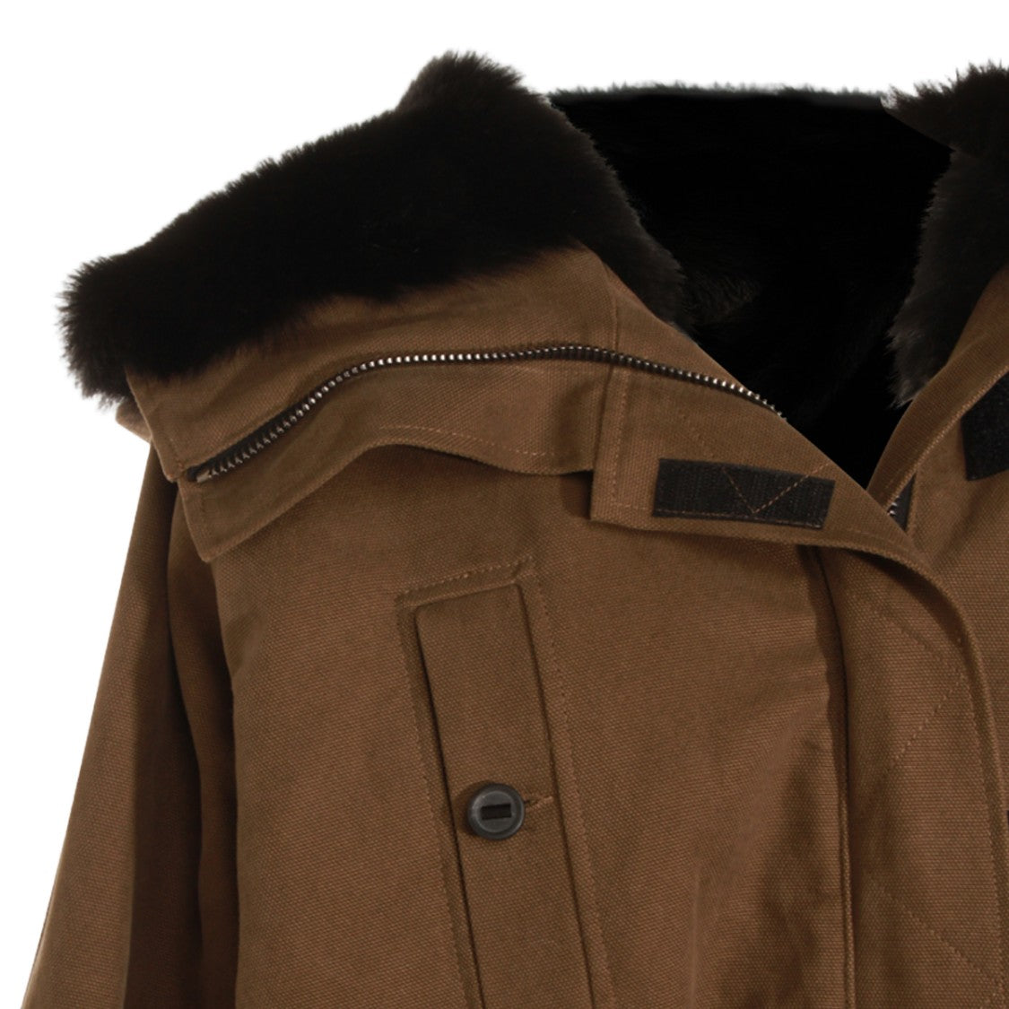 Dolce & Gabbana Brown Fur-Lined Jacket With Concealed Zipper And Relaxed Fit