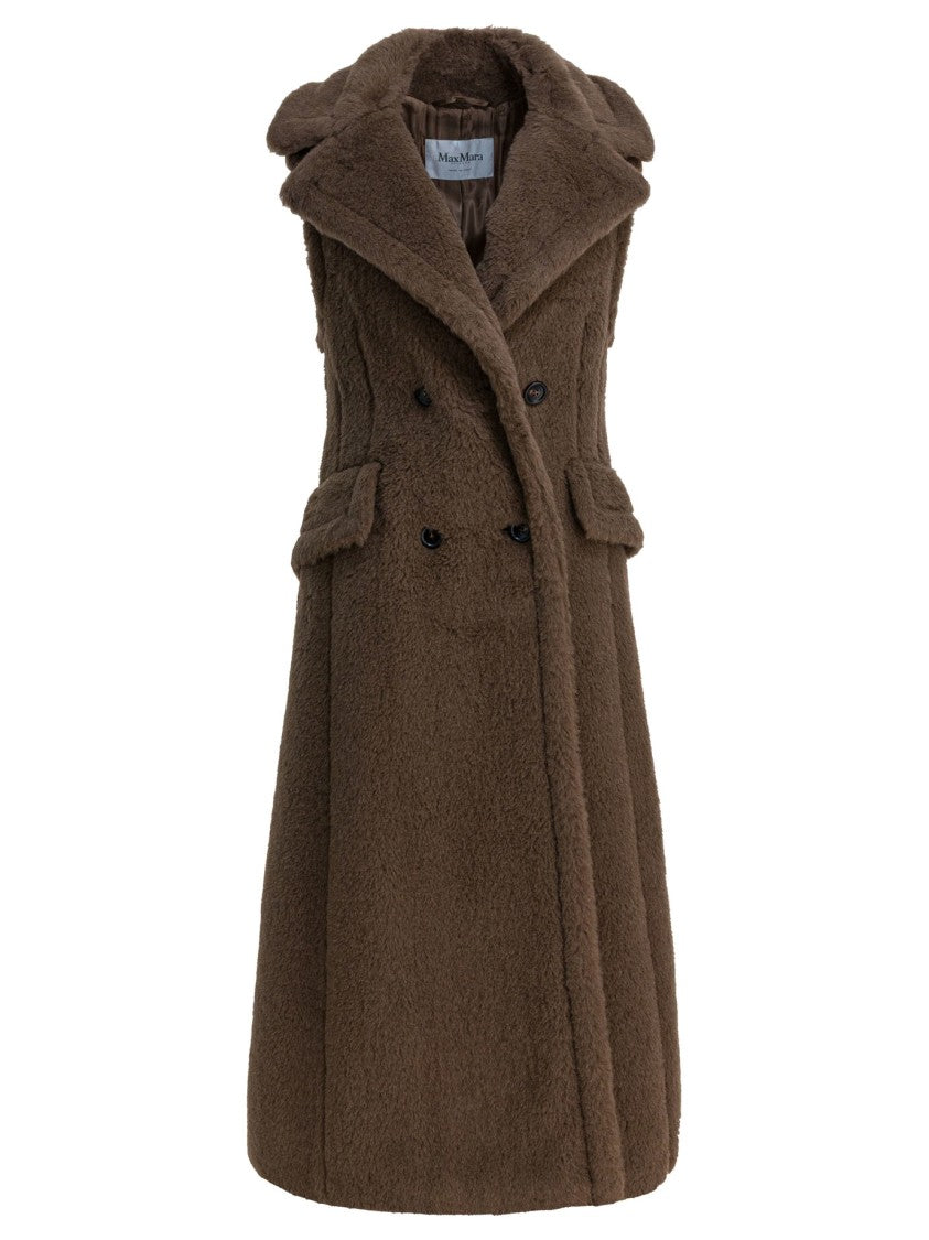 Max Mara Sleeveless Jacket In Alpaca