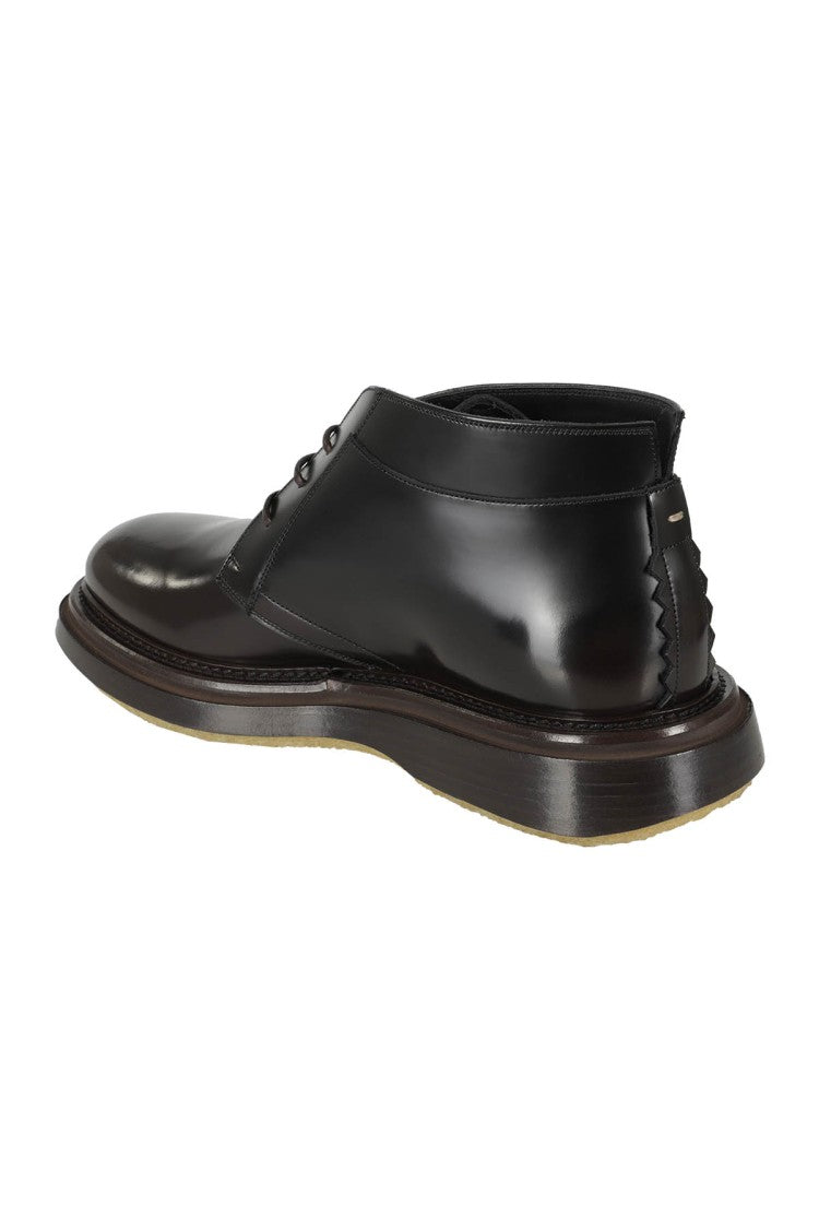 The Antipode Brushed Leather Lace-Up Boots With Durable Sole