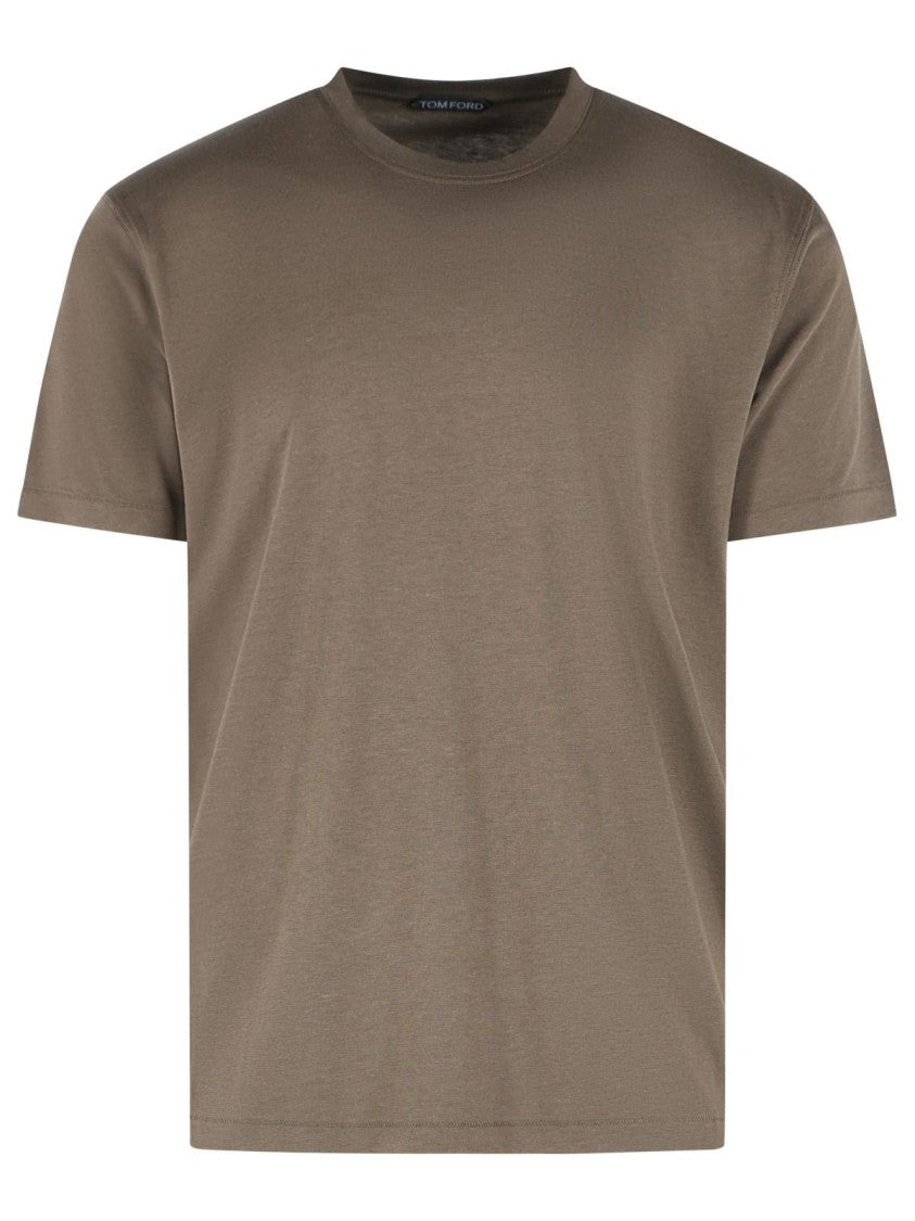 Tom Ford Lyocell And Green Cotton T-Shirt