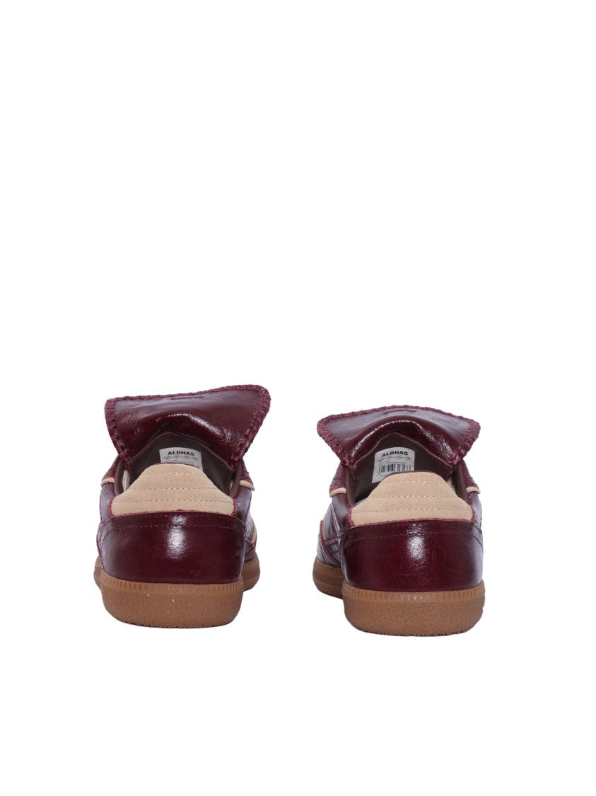 Alohas Deep Burgundy Patent Leather Sneakers
