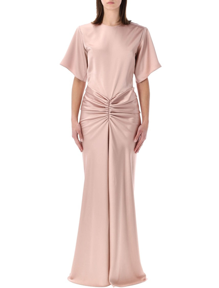 The Andamane Iris Satin Maxi Dress