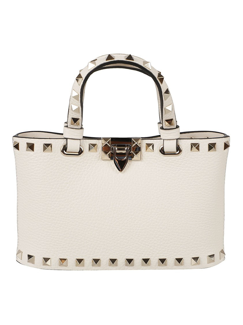 Valentino Garavani Structured Rectangular Handbag With Pyramid Studs