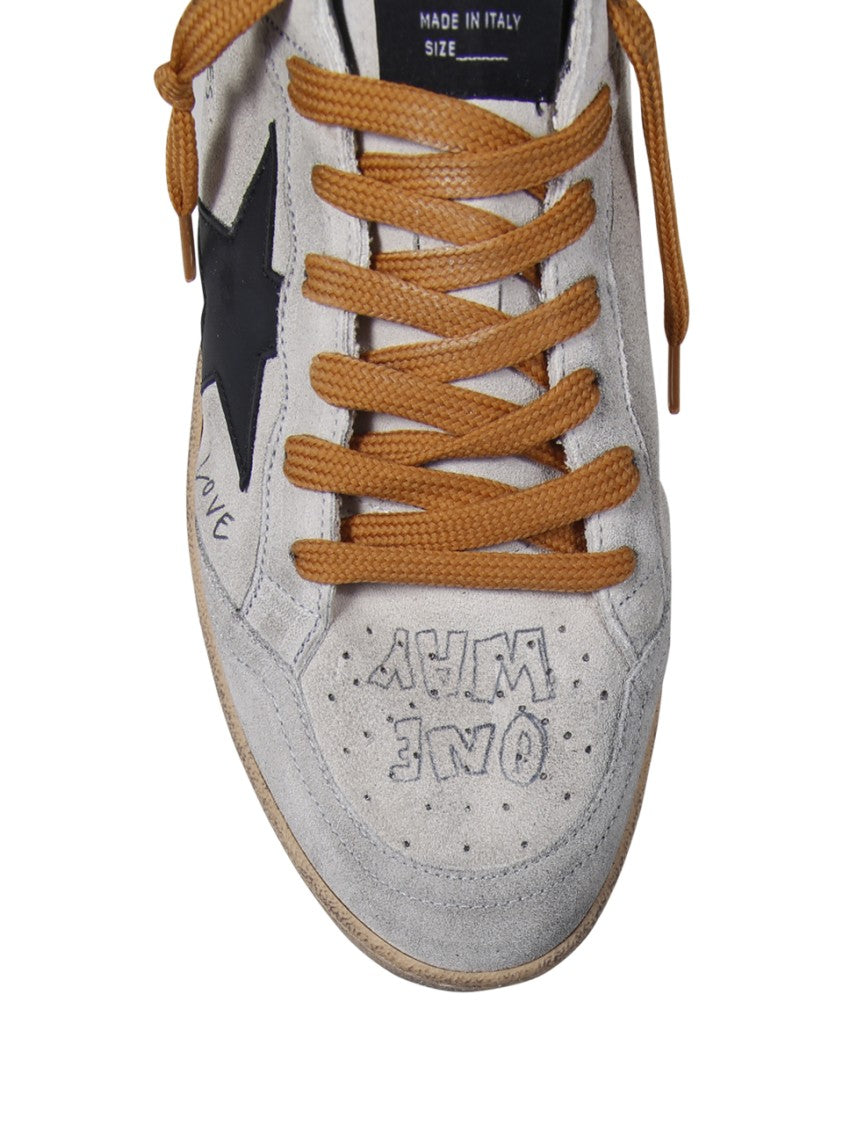Golden Goose Ballstar Suede Upper Toe Tongue And Spur Leather Star And Heel