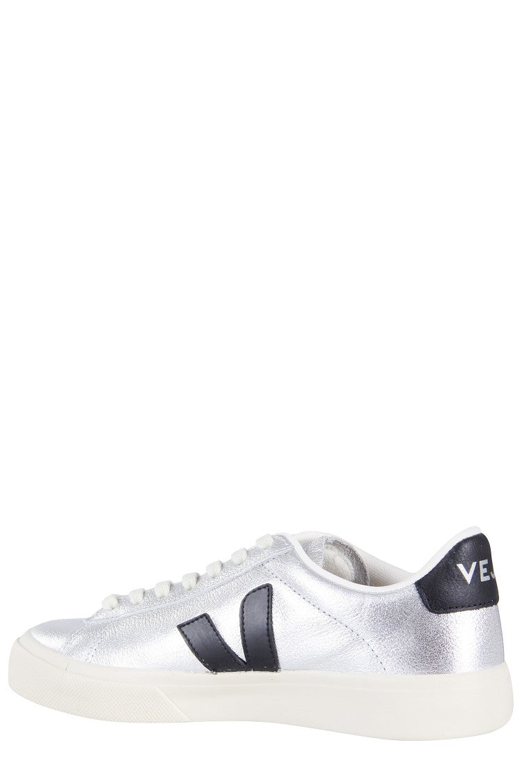 Veja Silver Metallic Leather Campo Sneakers