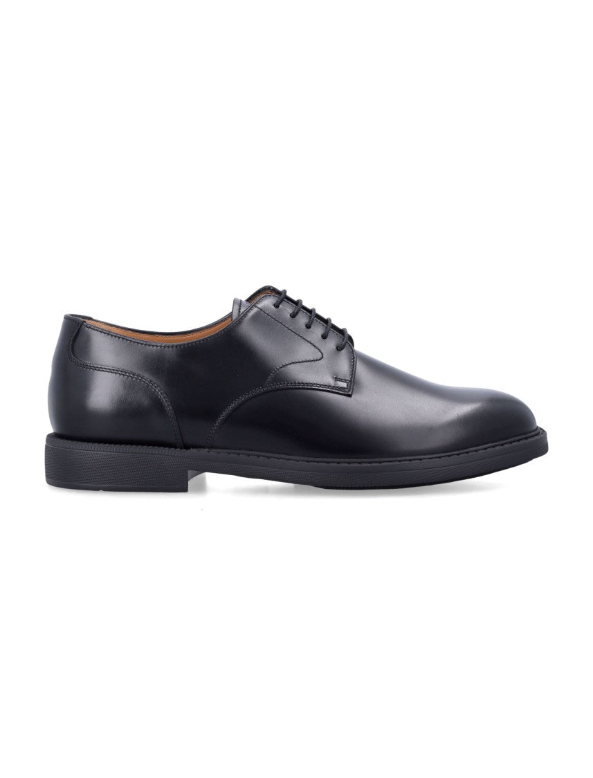 Church's Polished Leather Derby Shoes With Classic Lace-Up Design