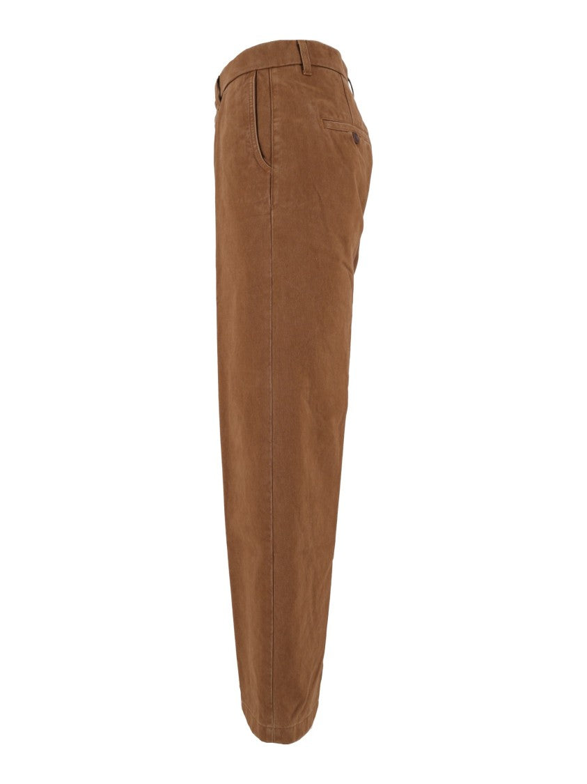 Tela Genova Renzo Beige Heritage Gabardine Chino Pants