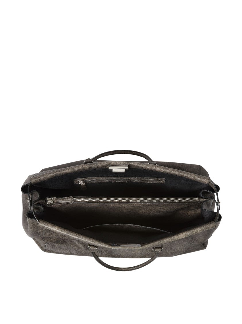 Fendi Black Peekaboo Soft Calfskin Large Tote Bag