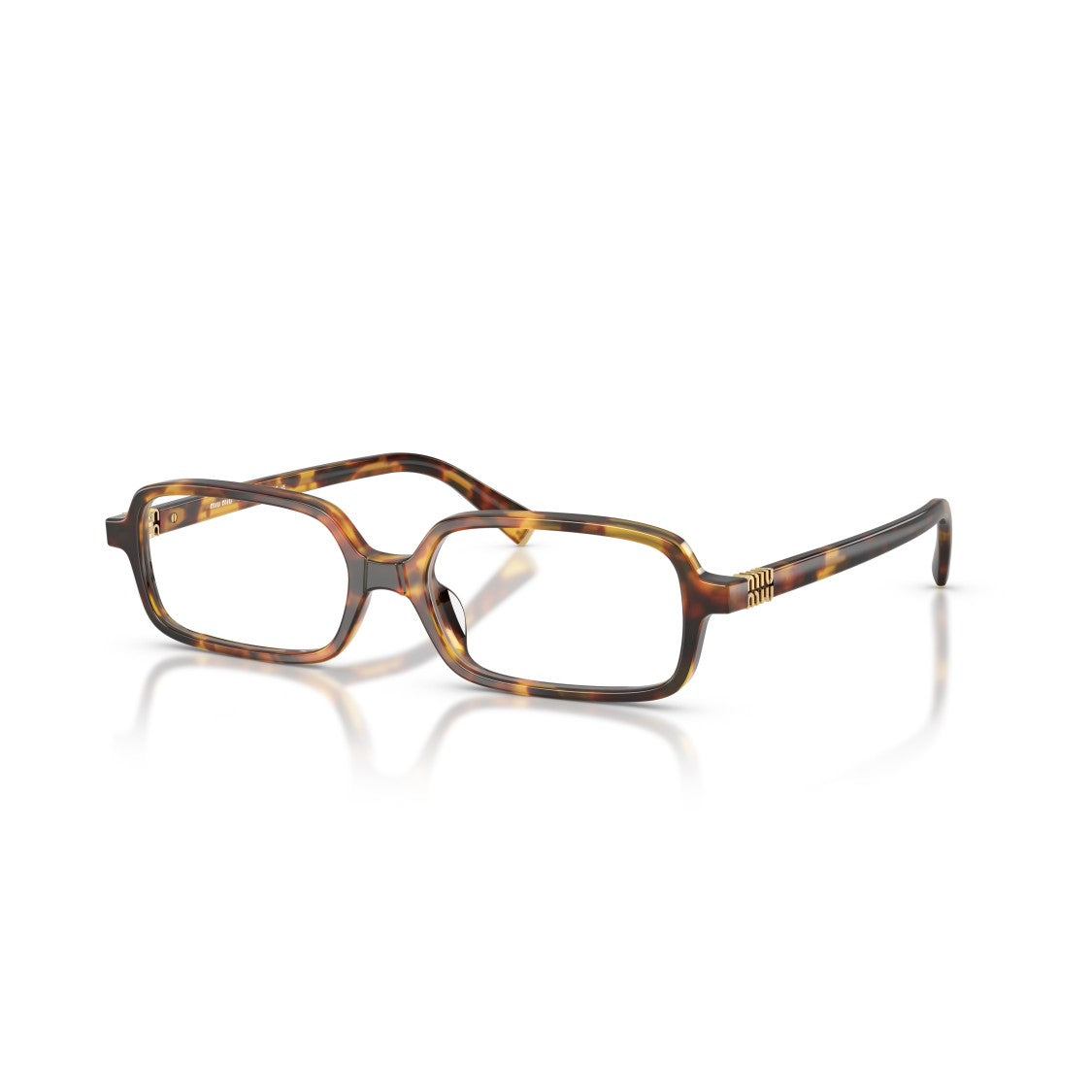 Miu Miu 0Mu 01Yv Rectangular Tortoiseshell Acetate Eyeglasses