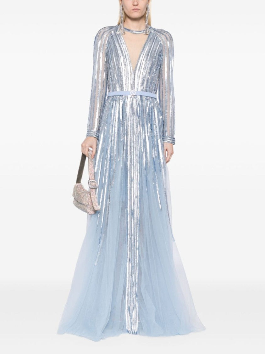 Saiid Kobeisy Sequin Long Dress