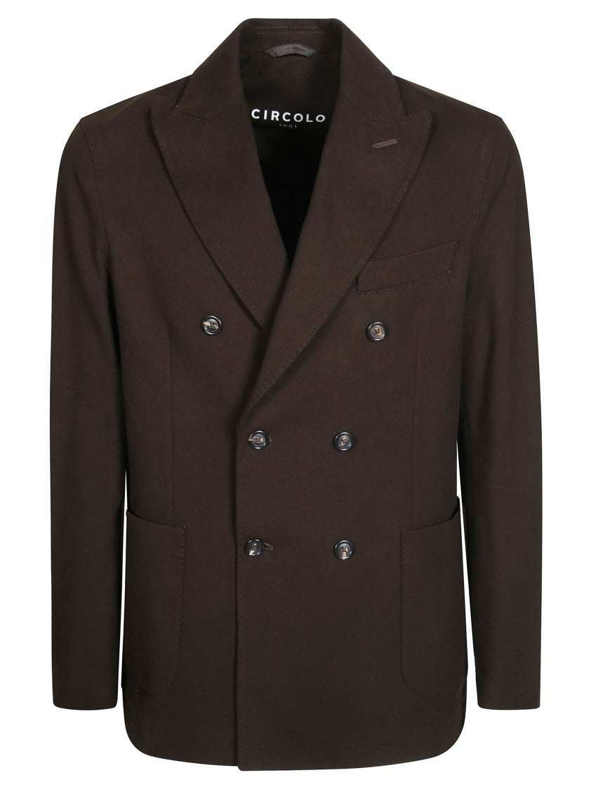 Circolo Cotton-Blend Double-Breasted Blazer