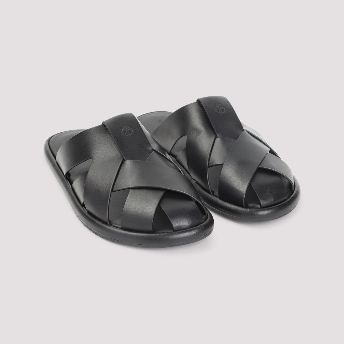 Giorgio Armani Crisscross Bovine Leather Sandals
