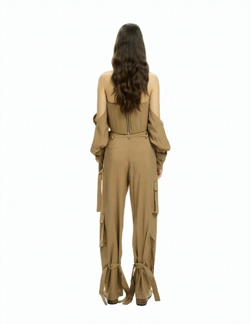 Mlo Utility Cargo Adjustable Hem Trousers