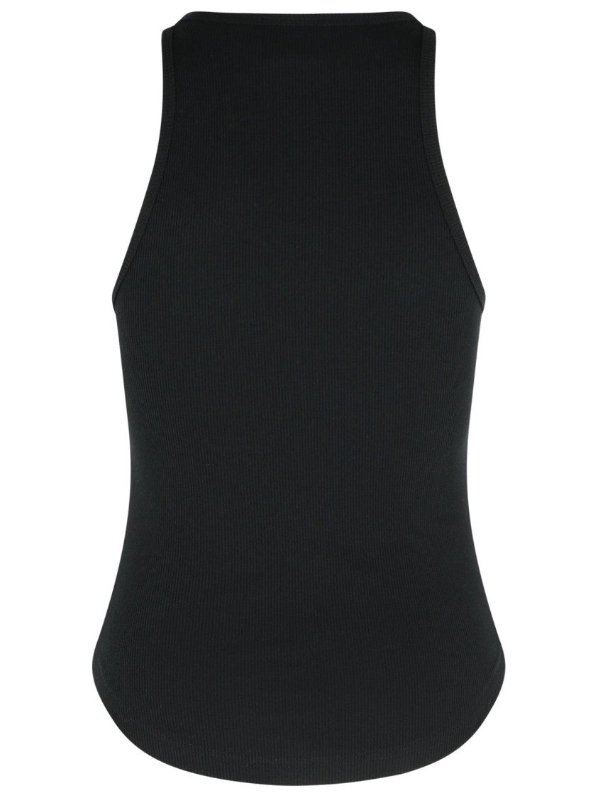 Courrèges Black Cotton Tank Top