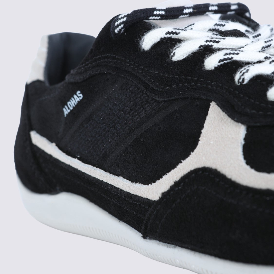 Alohas Low-Top Sneakers With Suede Upper And Patterned Laces