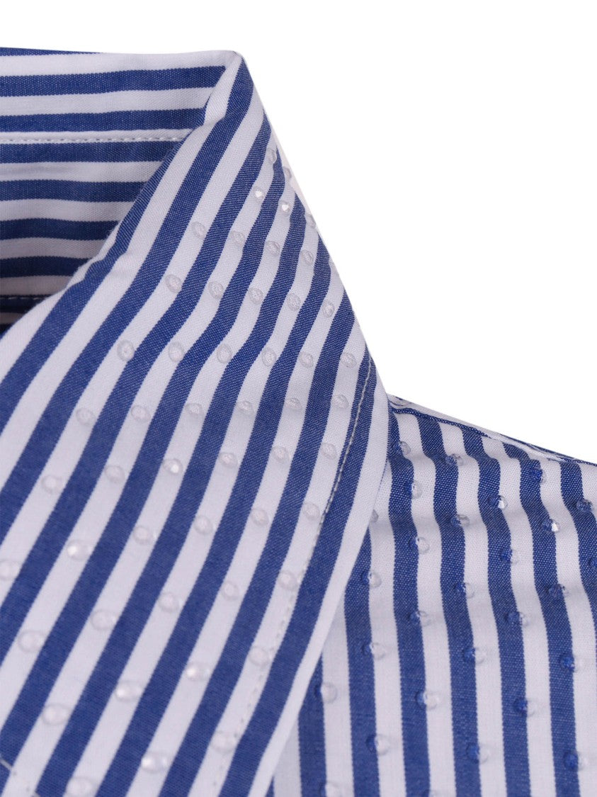 P.A.R.O.S.H. Vertical Stripe Pointed Casual Shirt