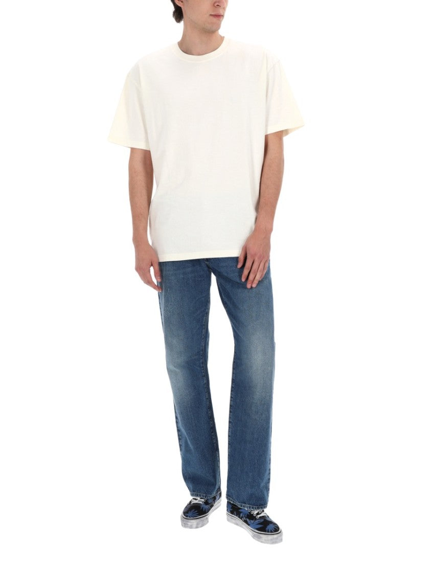 Amish Medium Blue James Wash Crinkle Jeans