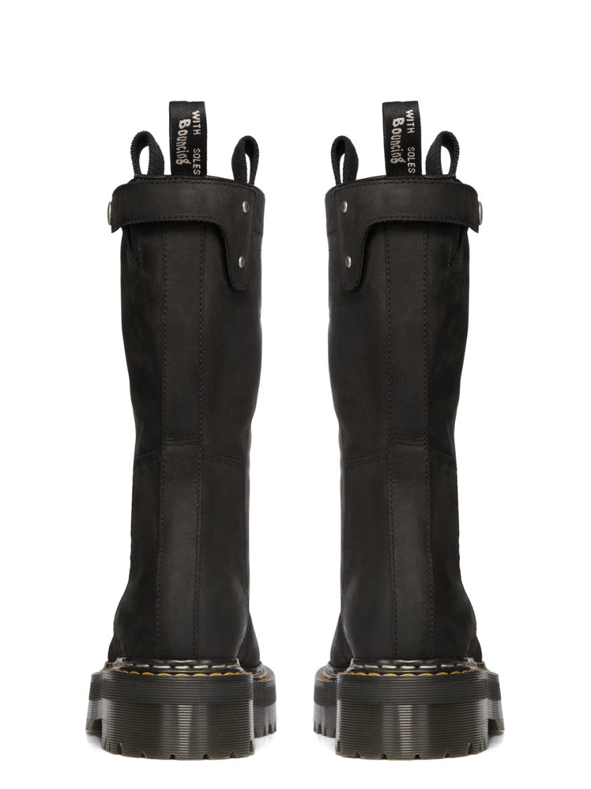 Dr. Martens X Rick Owens Mid-Calf Pull-On Boots With Quad Sole And Rugged Design