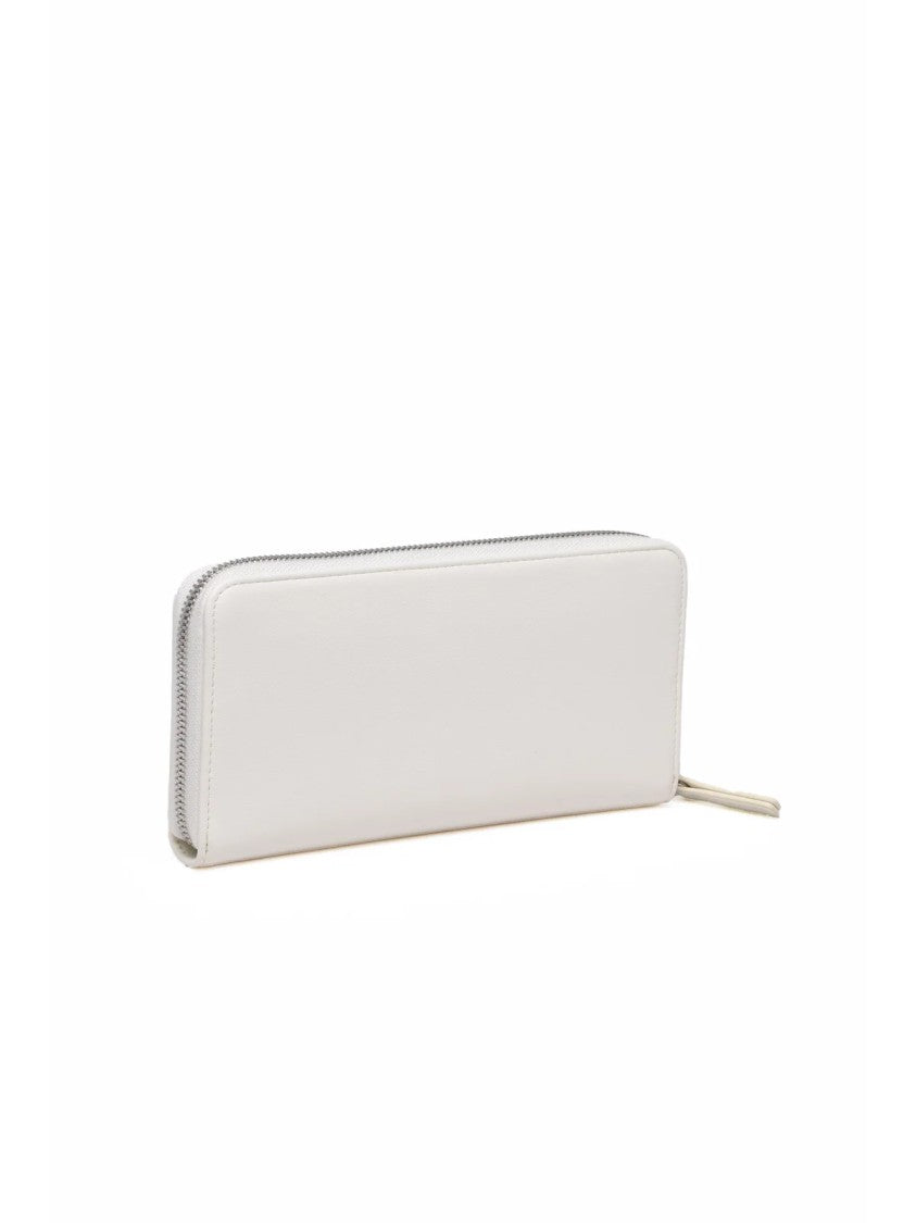 Diesel White Polyurethane Zip-Around Wallet