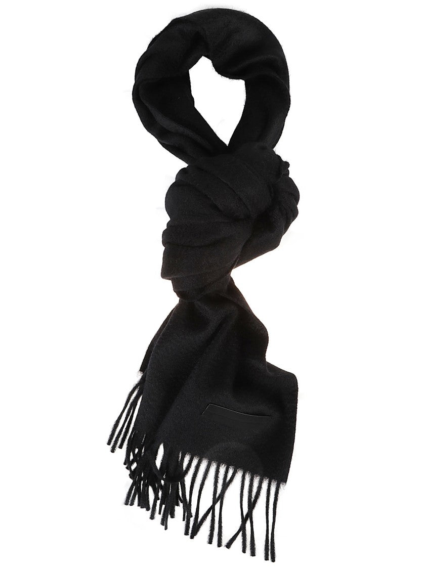 Zegna Finely Woven Cashmere Scarf With Fringed Ends