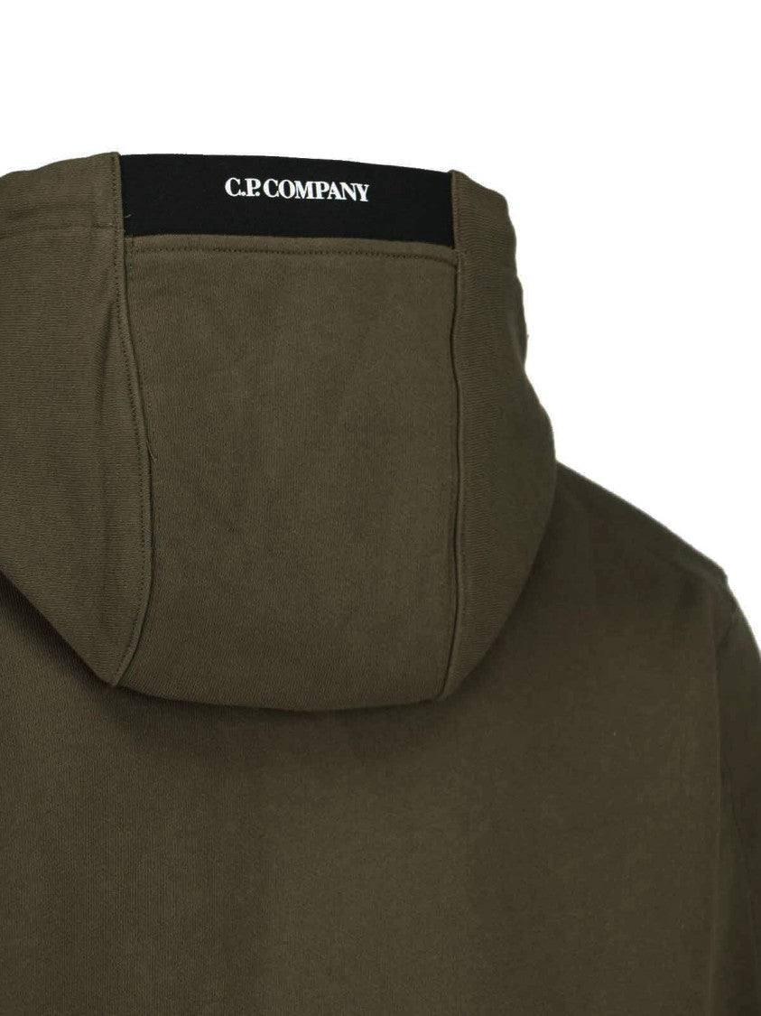 C.P. Company Logo Hoodie Green