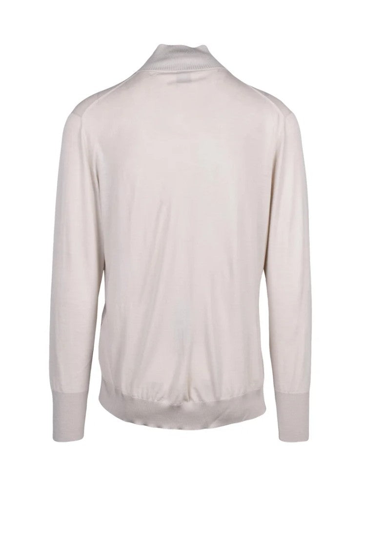 Eleventy Zip Cardigan Wool - Beige