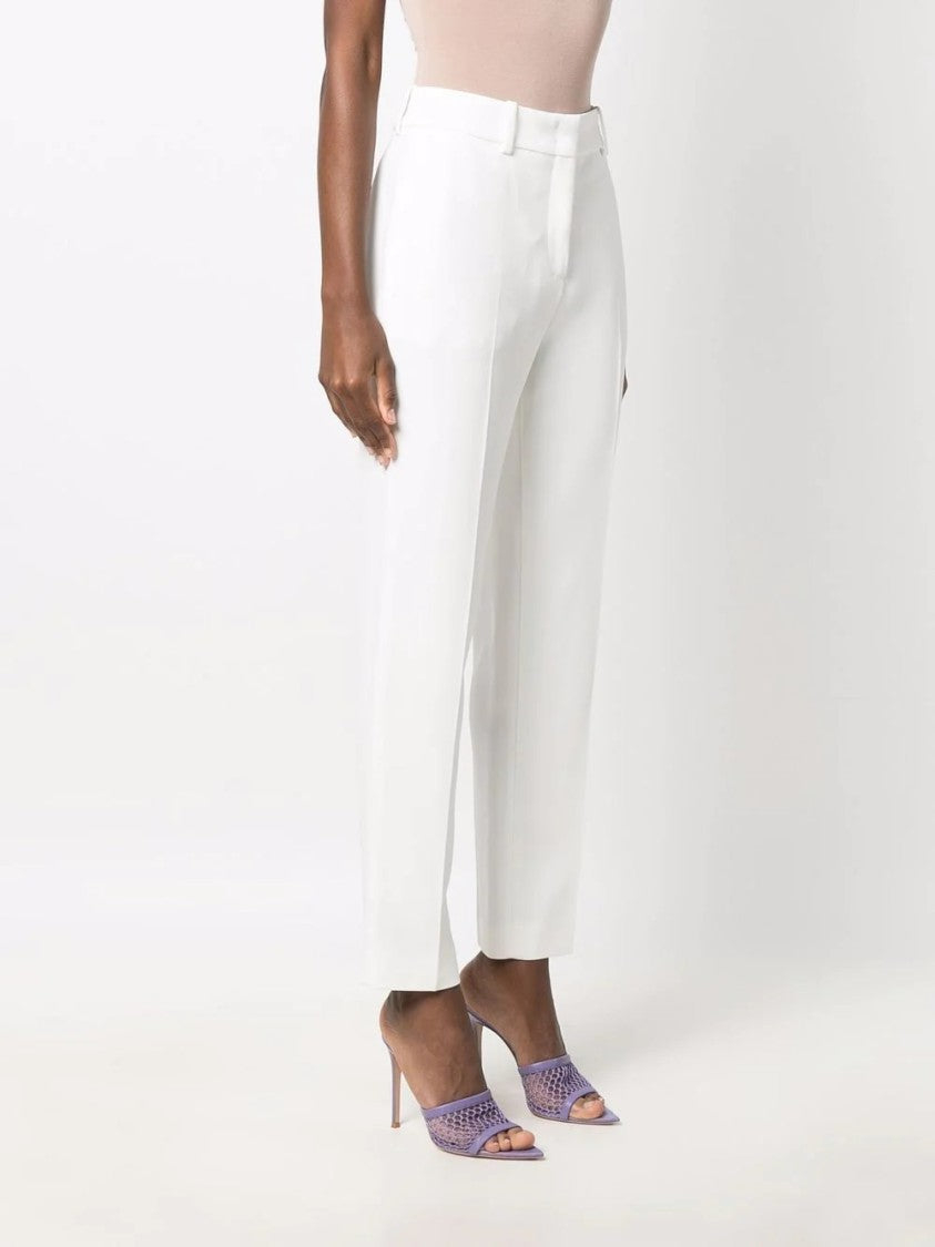 Ermanno Scervino Tailored White Trousers In Lightweight Fabric