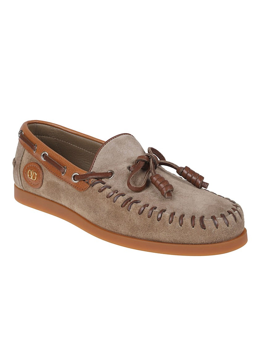 Valentino Garavani Brown Suede Loafers