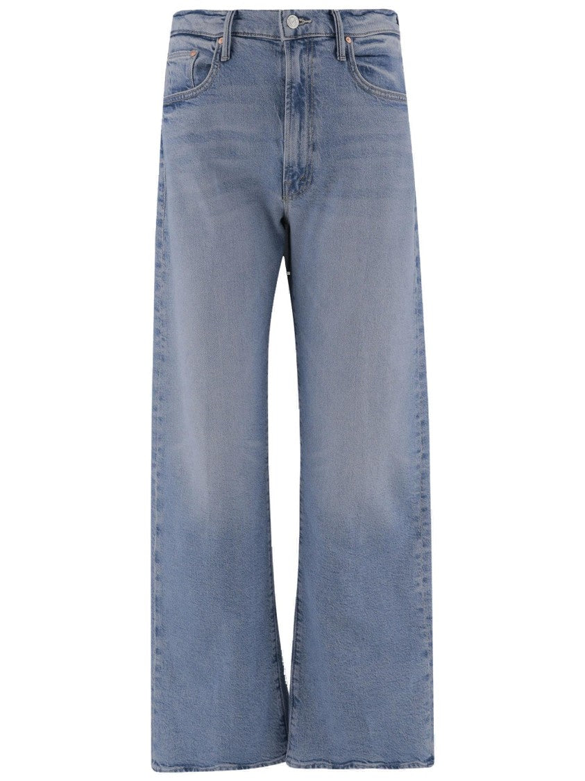 Mother Lasso Sneak Jeans In Combined Cotton Stretch