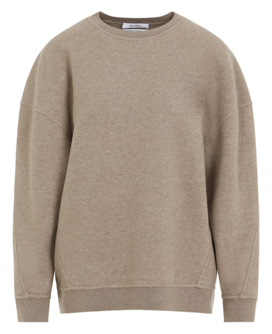 Max Mara Long-Sleeved Crew Neck Sweater In Wool Blend