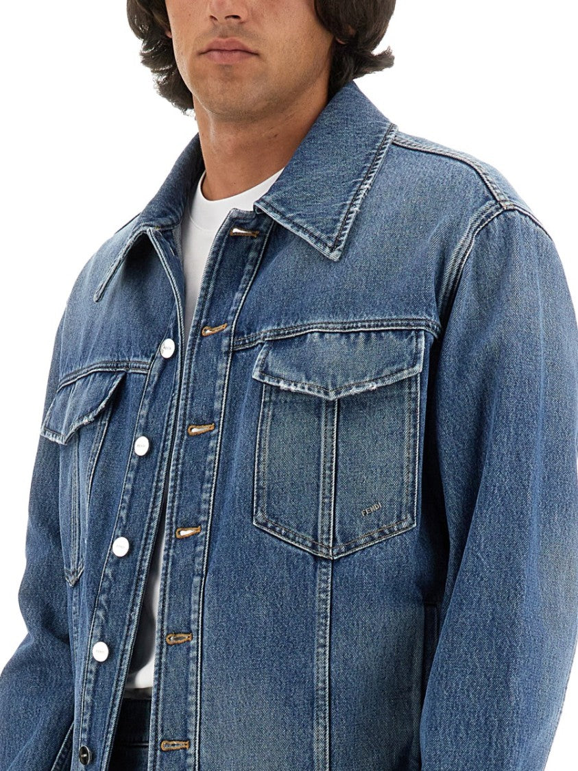 Fendi Classic Blue Denim Jacket