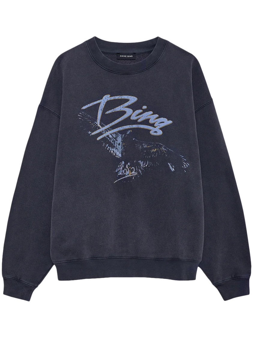 Anine Bing Vintage-Inspired Graphic Eagle Sweatshirt