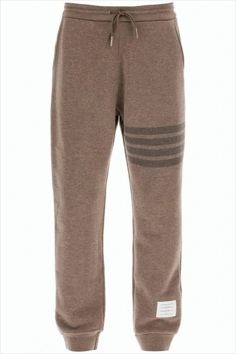 Thom Browne Relaxed Fit Wool Blend Jogger Pants With Drawstring Waistband