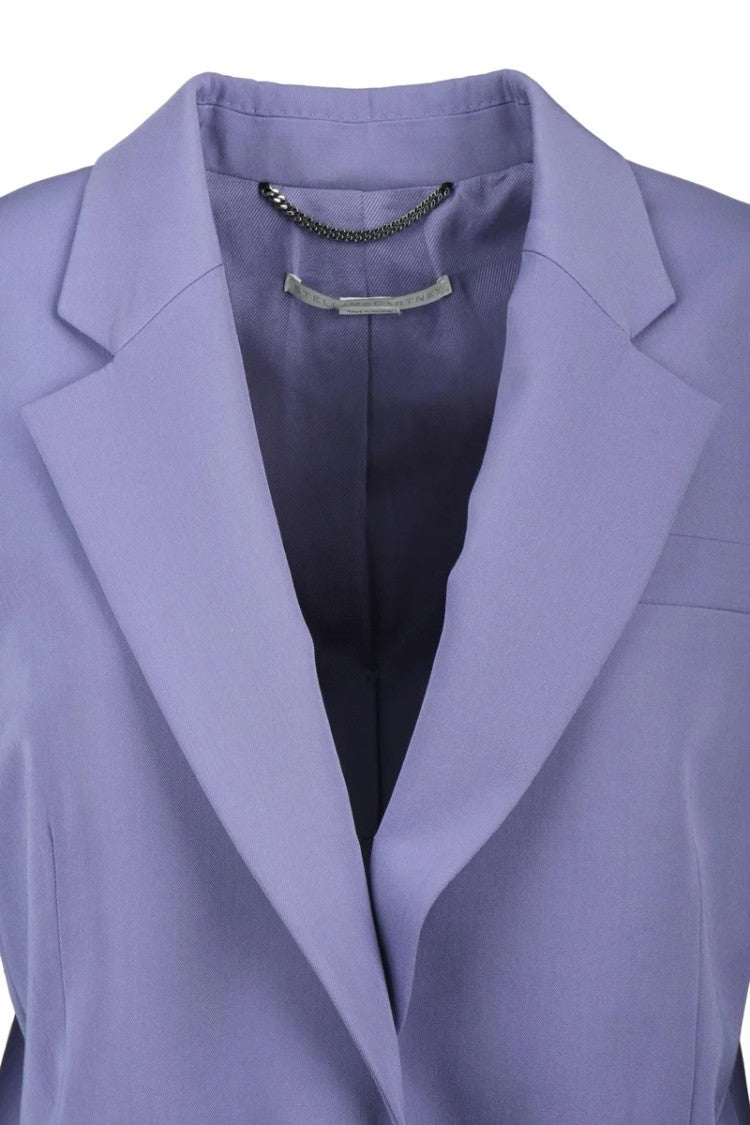 Stella Mccartney Long Jacket Wool Stretch - Lavender