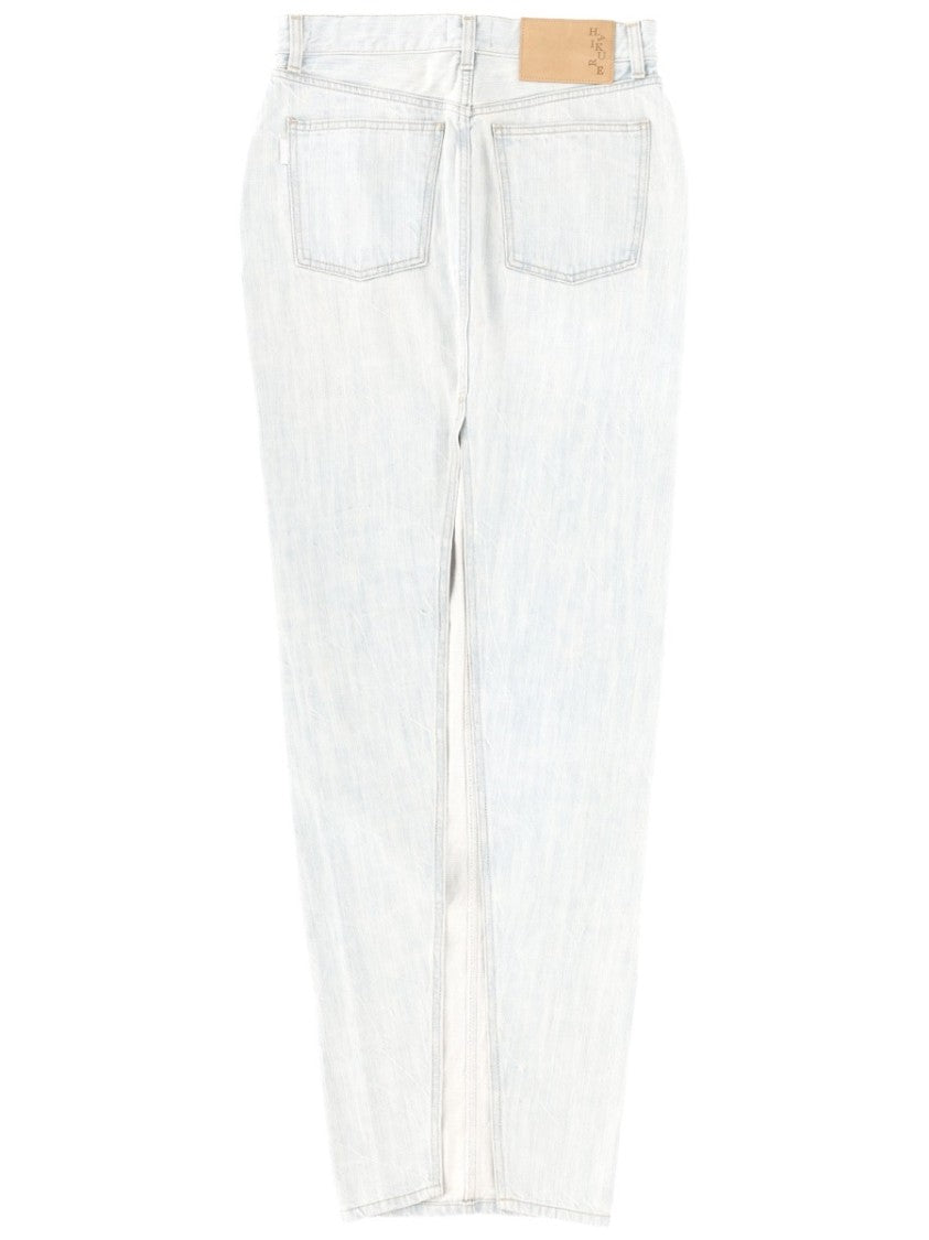 Haikure Straight Silhouette Back Slit Denim Skirt