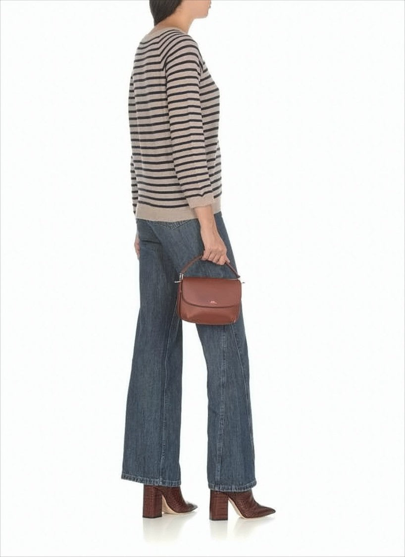 A.P.C. Structured Cowhide Leather Tote Bag
