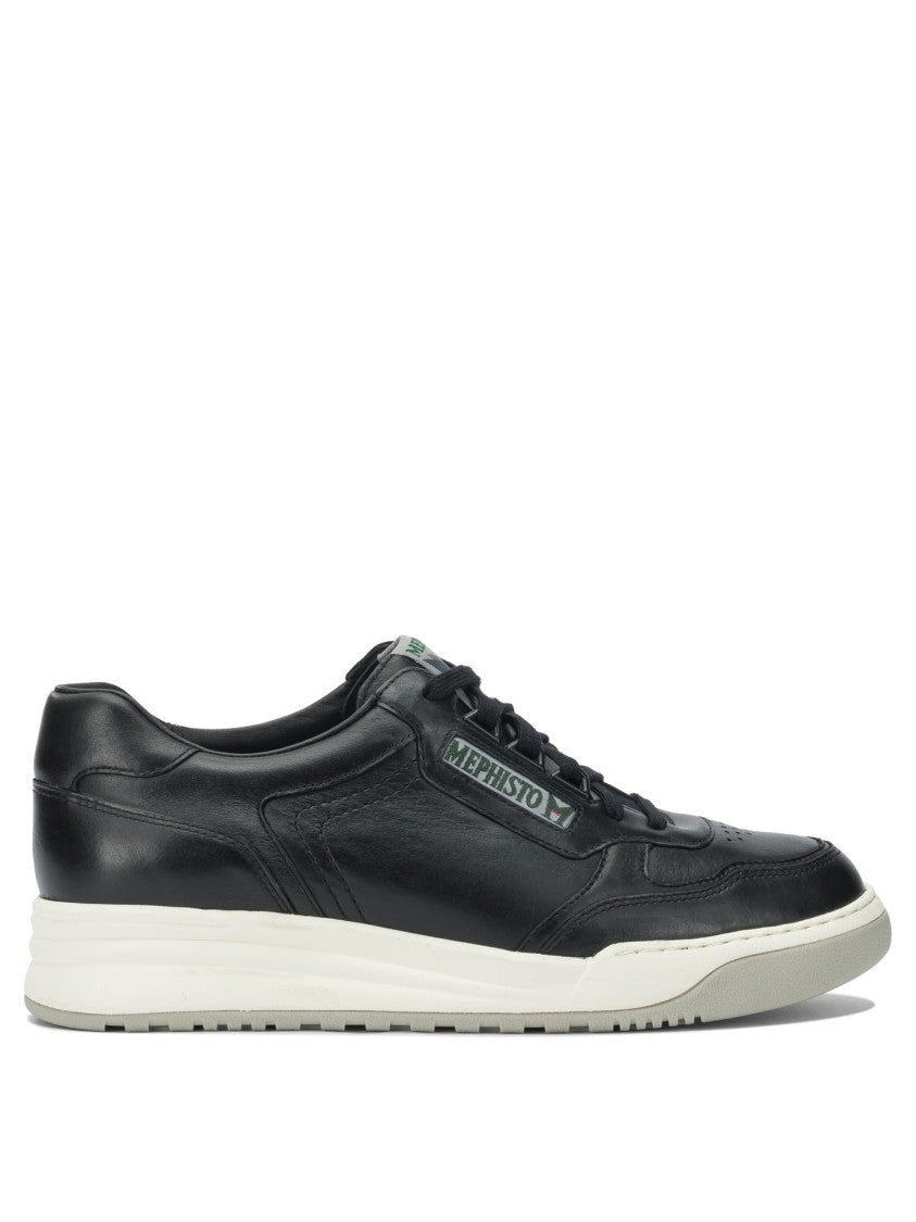 Mephisto Black Leather Sneakers