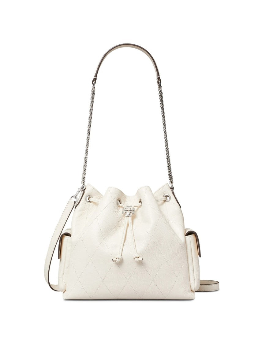 Tory Burch Quilted Leather Drawstring Shoulder Bag