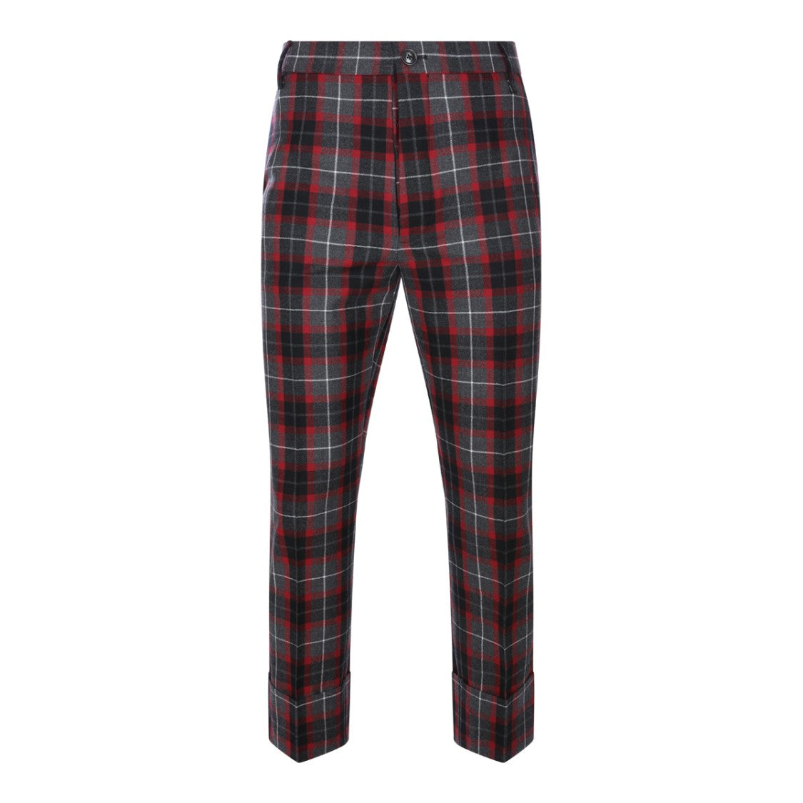 Vivienne Westwood Tartan Plaid Trousers With Tailored Fit And Button Details