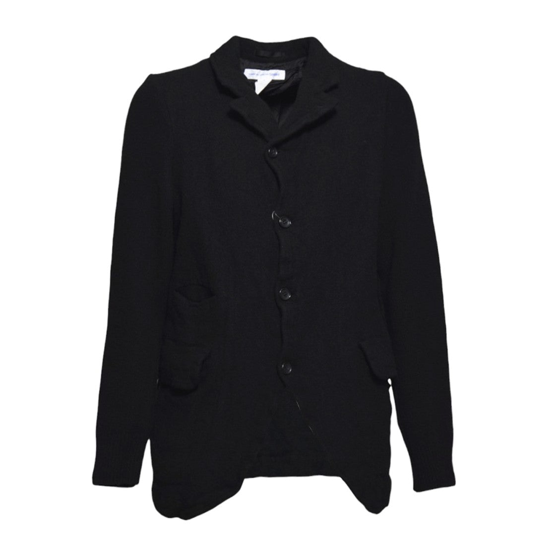 Comme Des Garçons Black Wool Single-Breasted Jacket