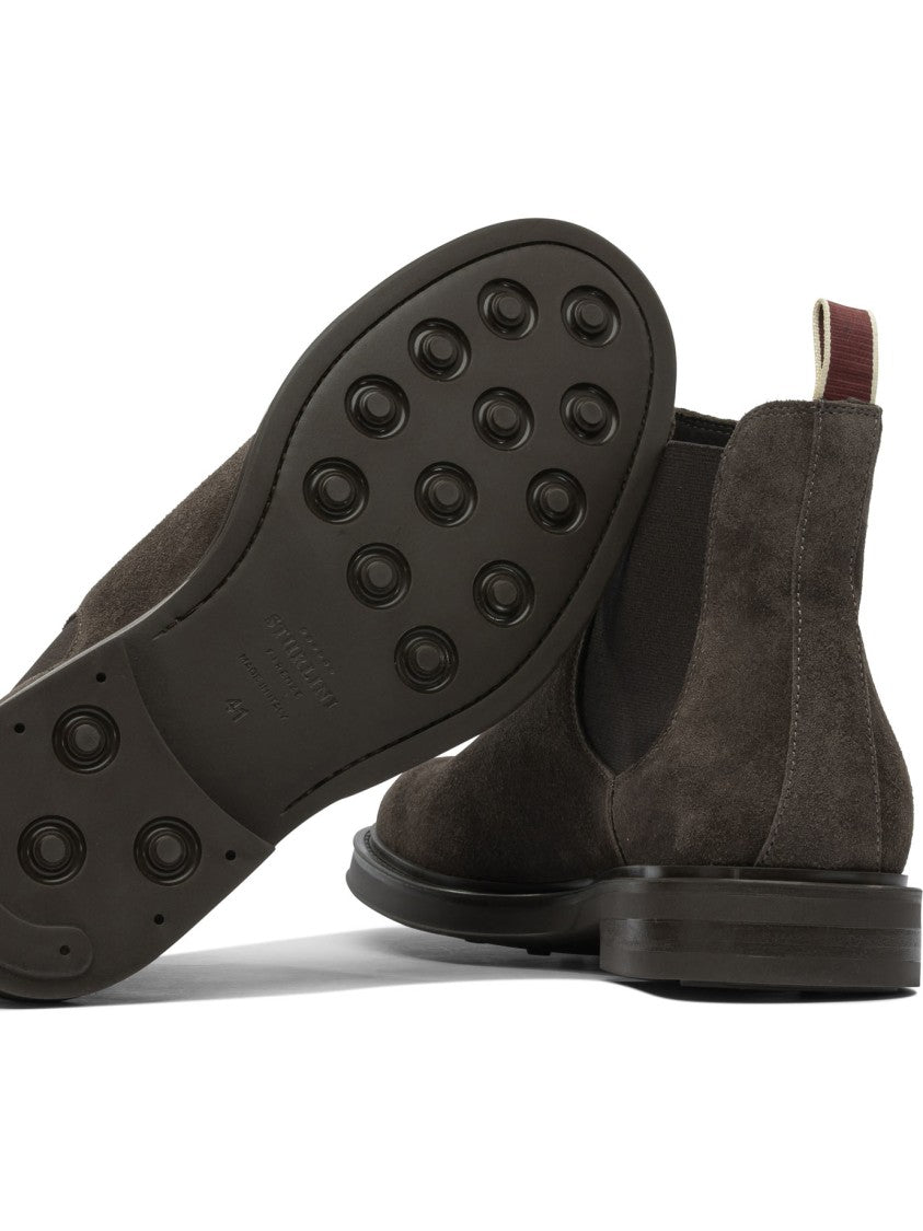 Sturlini Suede Ankle Boots With Leather Accents
