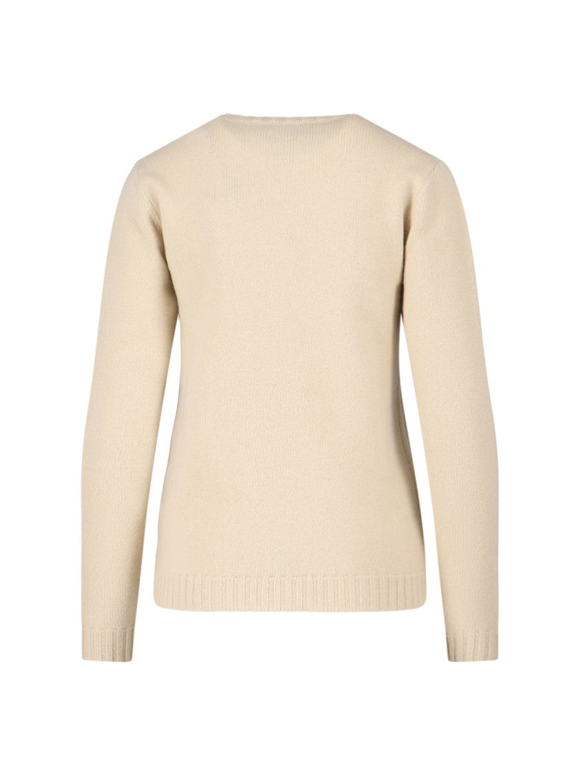 Valentino Creamy Off-White Knit Sweater